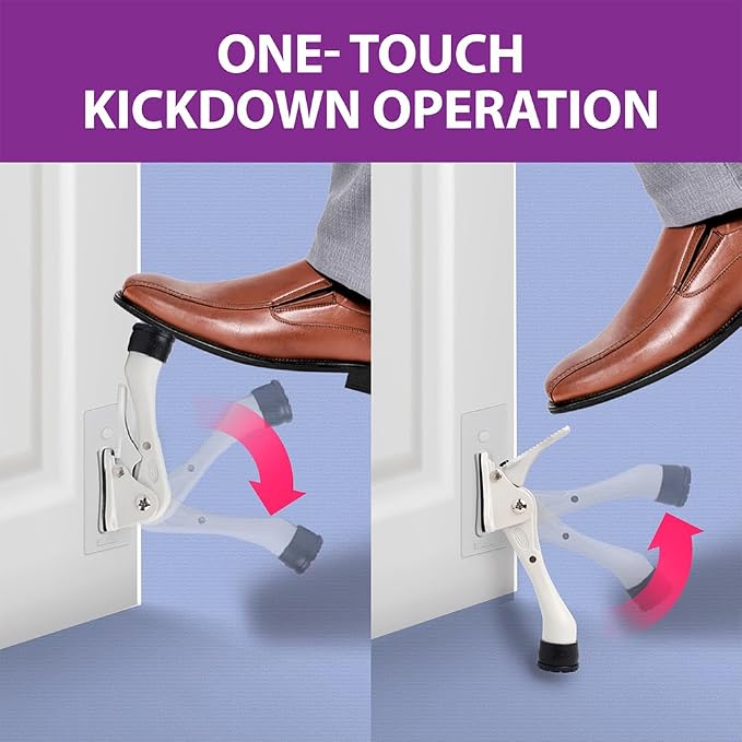 Door Stopper with Adhesive Bracket Stickers, No Drilling or Tools Needed - Image 2