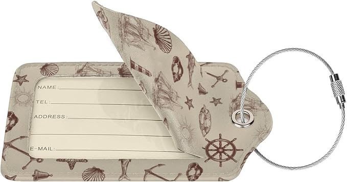 2 Pack Luggage Tag for Suitcase, Cute Unique Leather Suitcase Tags Identifiers - Image 4