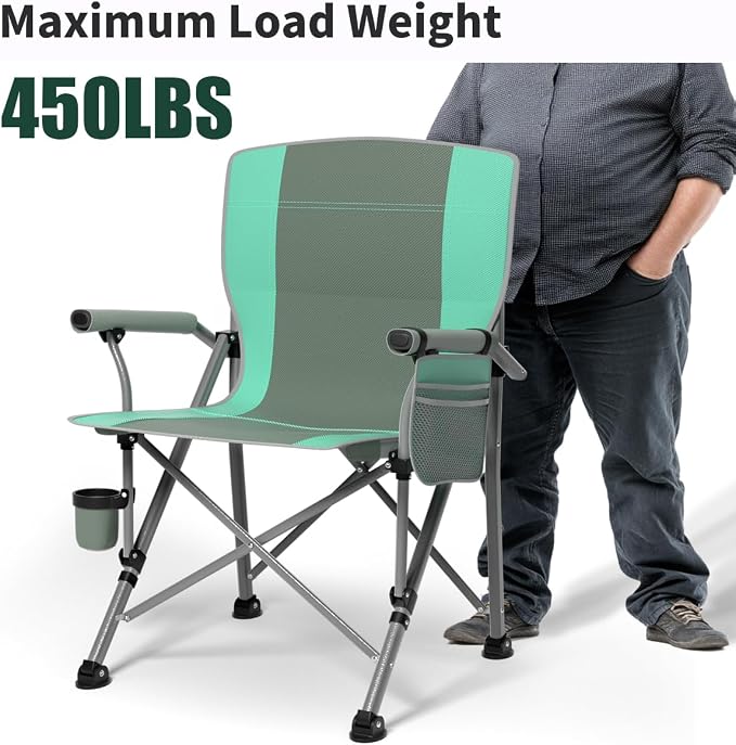 Oversized Camping Chair for Adults Heavy Duty, Heavy Duty Lawn Chair - Image 4