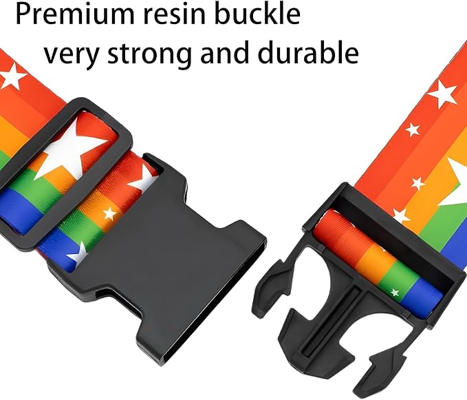 Rainbow Stars Luggage Straps for Suitcases, Adjustable Luggage Travel Belt to - Image 3