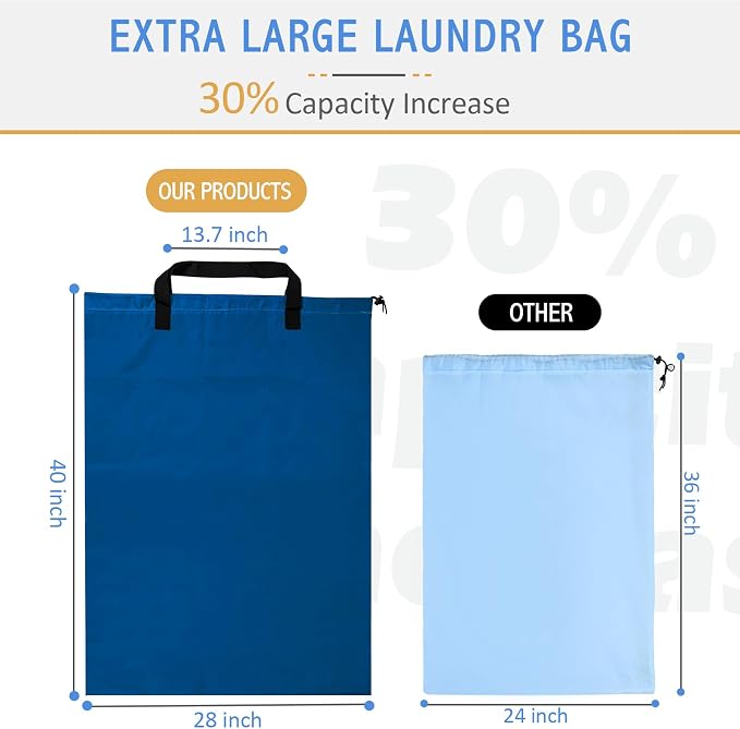 Extra Large Laundry Bag With Handles, Heavy Duty, Travel Laundry Bag - Image 2