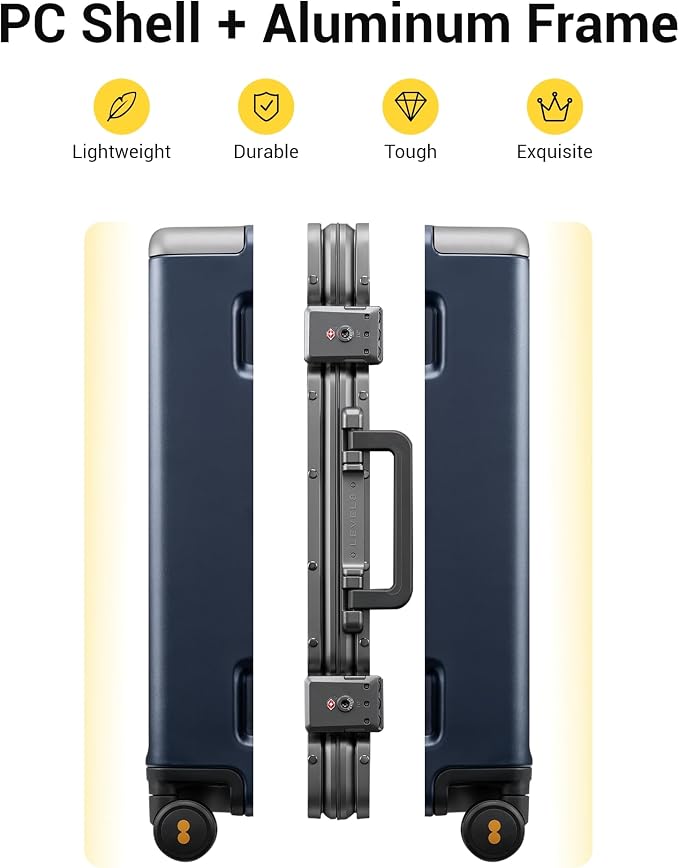LEVEL8 Carry On Luggage Airline Approved Zipperless - Image 3
