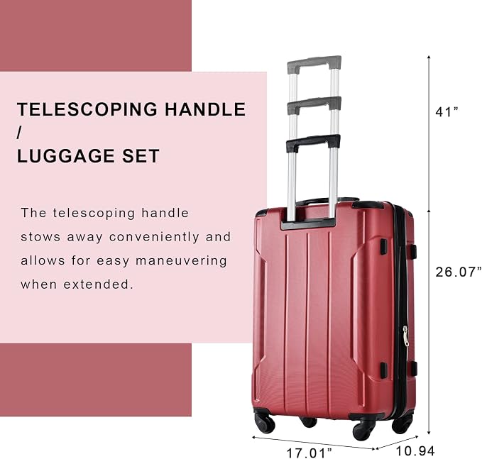 Merax 28 Inch Checked-Large Luggage - Image 8