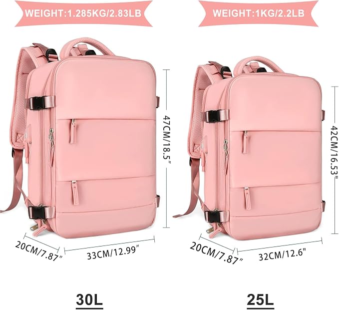 coowoz Large Travel Backpack For Women Men, Carry On Backpack Flight Approved - Image 3