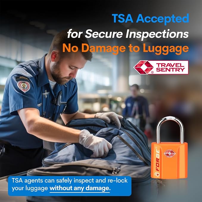 TSA Approved Luggage Locks, Ultra-Secure Dimple Key Travel Locks - Image 2