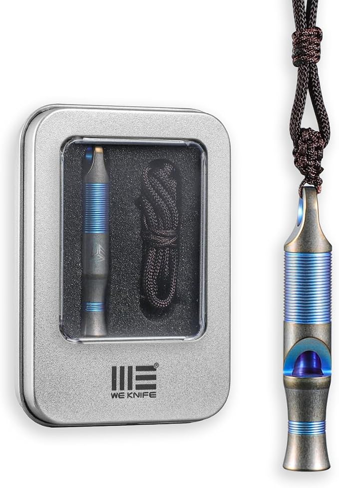WeKnife Emergency Whistle Survival Loud, Titanium Outdoor Safety Whistle by WeKnife