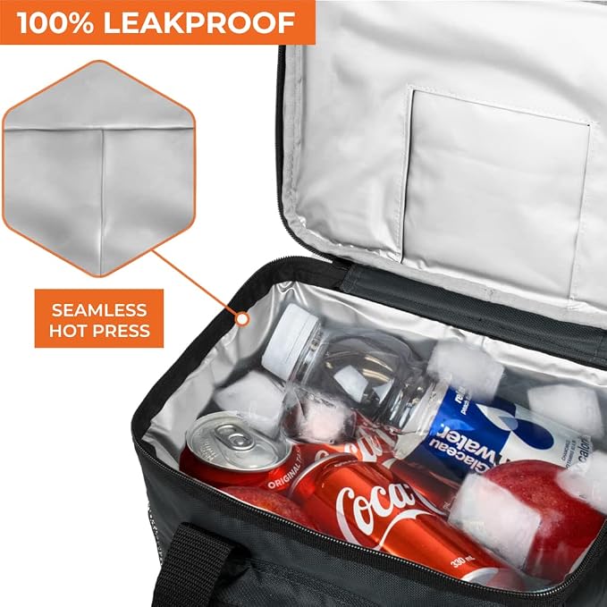 OPUX Soft Cooler Bag, Insulated Collapsible Soft Sided Cooler Lunch Cooler Bag - Image 7