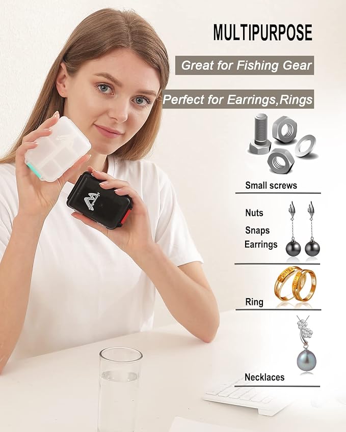 2PS Weekly Pill Organizer Small Folding Box 7 Day BPA-Free Daily Pill Container - Image 6