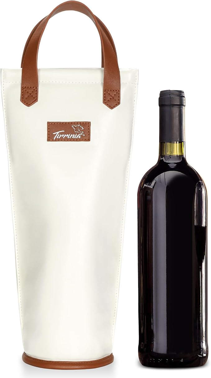 Tirrinia Single Wine Carrier Tote, Insulated Wine Cooler Bag by Tirrinia
