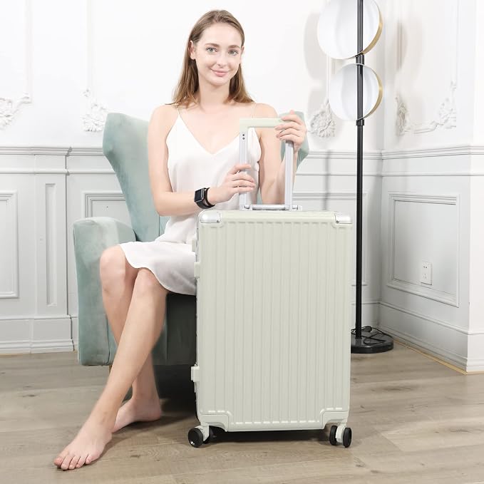 AnyZip Luggage PC+ABS Aluminum Frame Zipperless Checked Luggage Hard Shell - Image 2