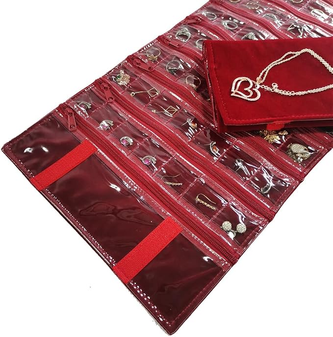 Travel Jewelry Roll Bag Portable Organizer Pouch - Image 6