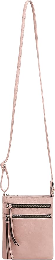 DELUXITY | Crossbody Purse Bag | Functional Multi Pocket Double Zipper Purse | - Image 5
