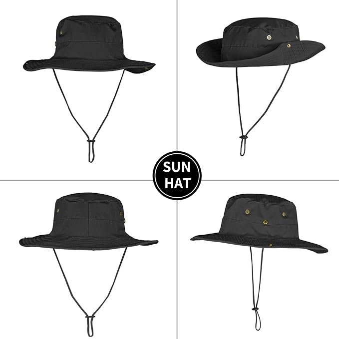 Sun Hats for Men Women Boonie Hat Foldable Fishing Hat UPF 50+ Bucket Hat for - Image 3
