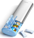 Vaydeer Metal 7 Day Pill Organizer 2 Times a Day – AM PM Weekly Travel Pill Case by Vaydeer