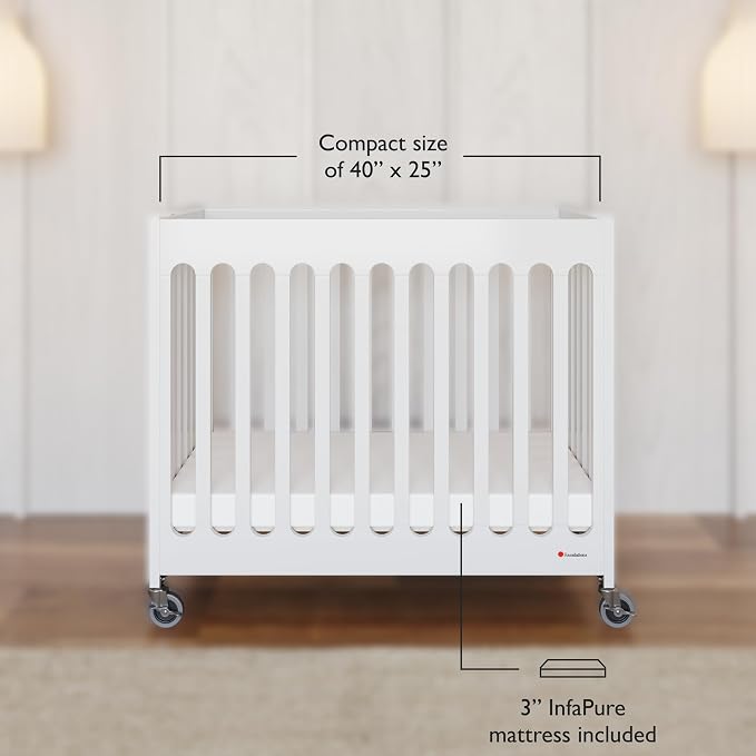 Foundations Boutique Folding Mini Baby Crib - Image 2