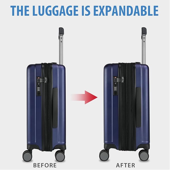 KROSER Hardside Expandable Carry On Luggage - Image 5