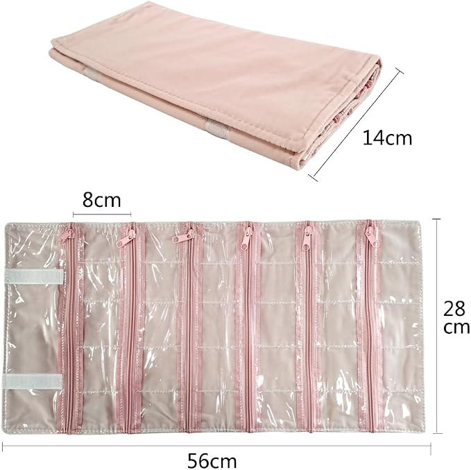 Travel Jewelry Roll Bag Portable Organizer Pouch - Image 2