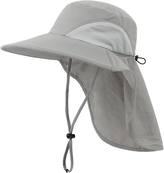 Home Prefer Outdoor UPF50+ Sun Hat Wide Brim Mesh Fishing Hat by HomePreferHatsCaps