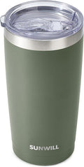 SUNWILL Travel Coffee Tumbler 20 oz, Insulated Mug by SUNWILL