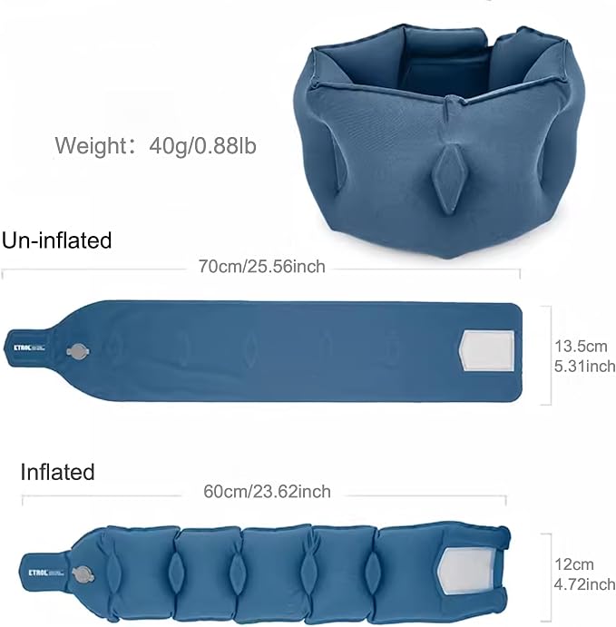 Inflatable Neck Pillow for Traveling on Plane, Inflatable Travel Pillows for - Image 6