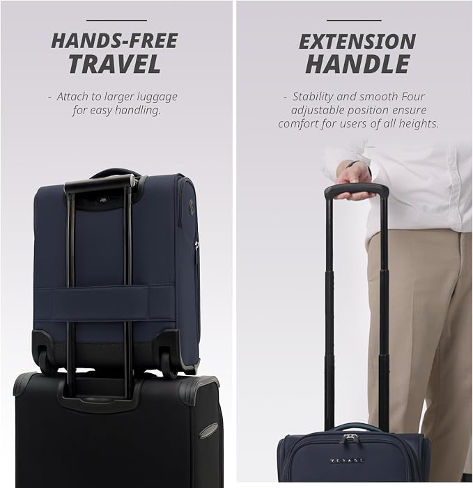 Verage Under Seat Luggage with Wheels, Softside Expanable Small Suitcase Carry - Image 6