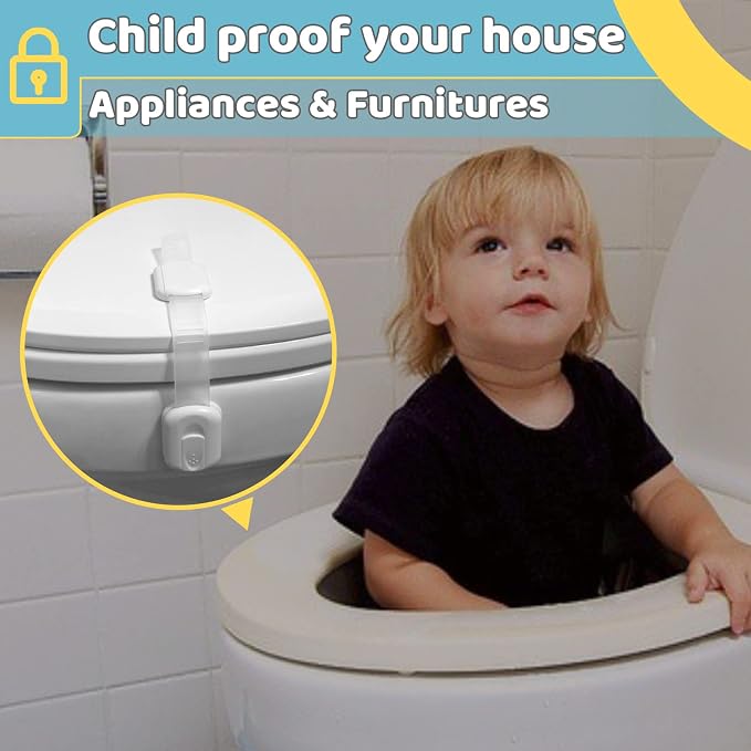 4our Kiddies 10 Pack Baby Proof Cabinet Latches, Childproof Drawer Latches - Image 8
