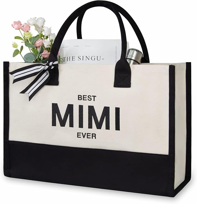 TOPDesign Embroidery Canvas Tote Bag by TOPDesign