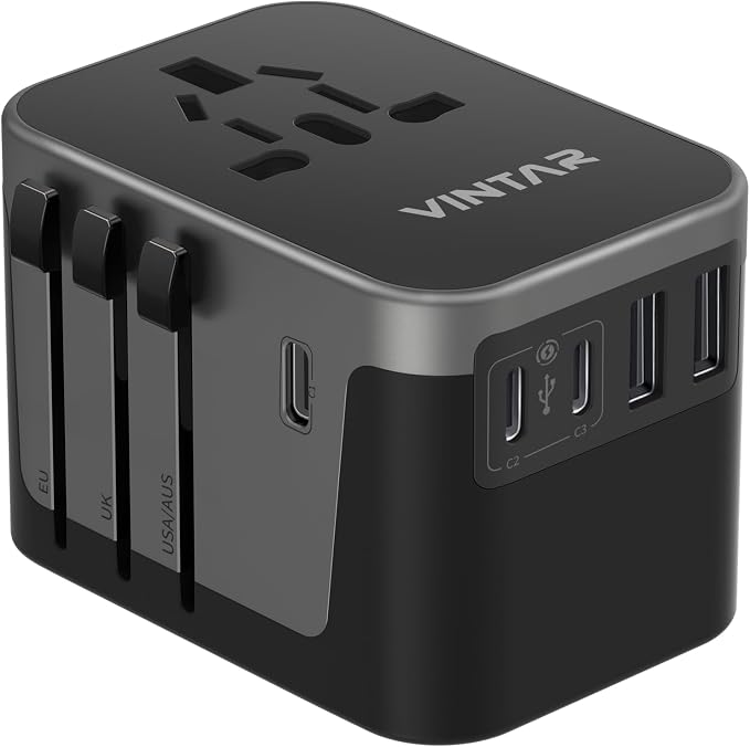 Universal Travel Adapter, VINTAR International Power Adapter by VINTAR