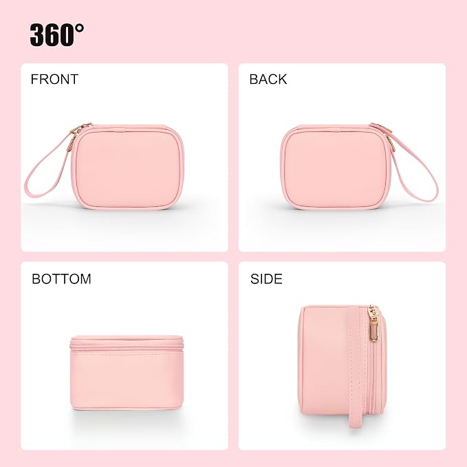 Relavel Mini Makeup Bag with Led Mirror, Small Cosmetic Bag with 3 Light Modes - Image 7