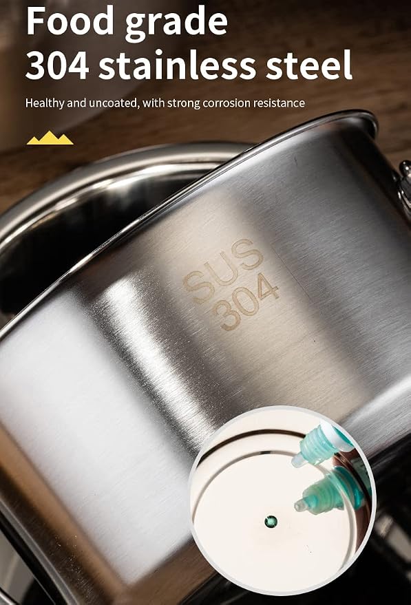 304 Stainless Steel Camping Cookware Set, Pots and Pans - Image 8