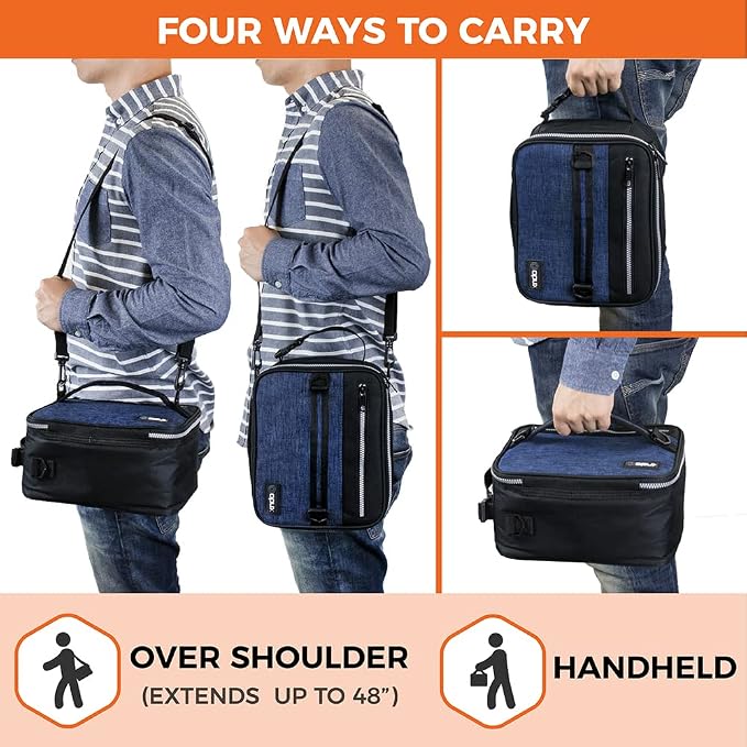 opux Insulated Lunch Box for Men Women Adult, Compact Lunch Bag for Kids Boy - Image 4