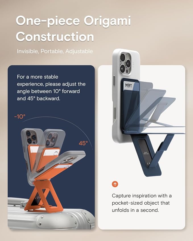 MOFT Phone Tripod Wallet for iPhone, Mulit-Angles, Portable Phone Stand - Image 3