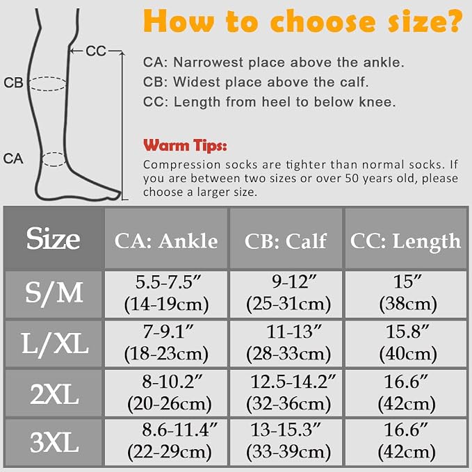 CASMON 2 Pairs Zipper Compression Socks - Image 4