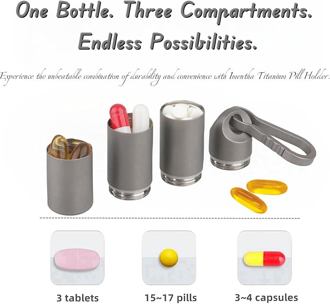 Titanium Keychain Pill Holder - Image 2