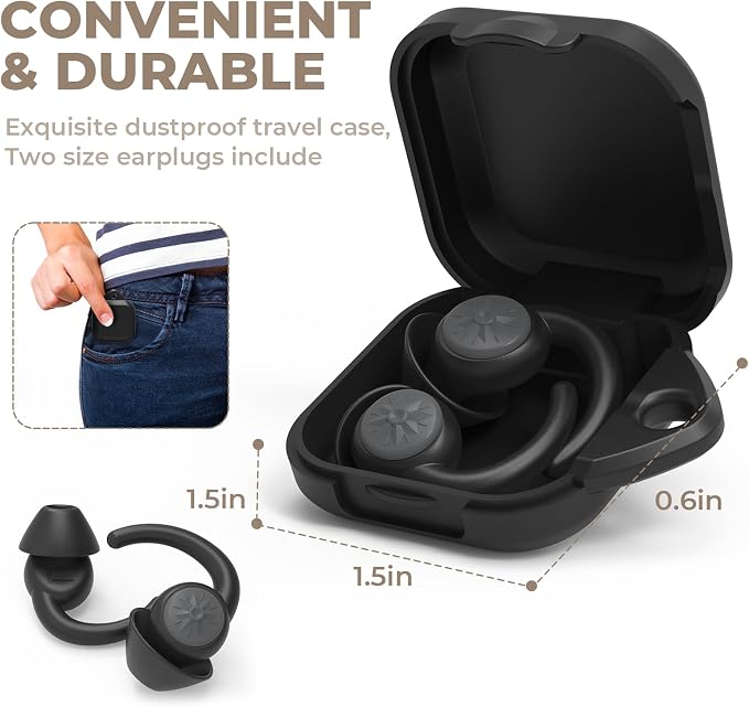 Ear Plugs for Sleeping: Reusable Earplugs for Sleep, Snoring Blocking, 2 Pairs - Image 7