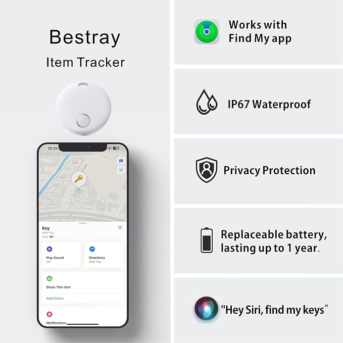 Air Tracker 4 Pack, Smart Bluetooth Tracker Works - Image 7