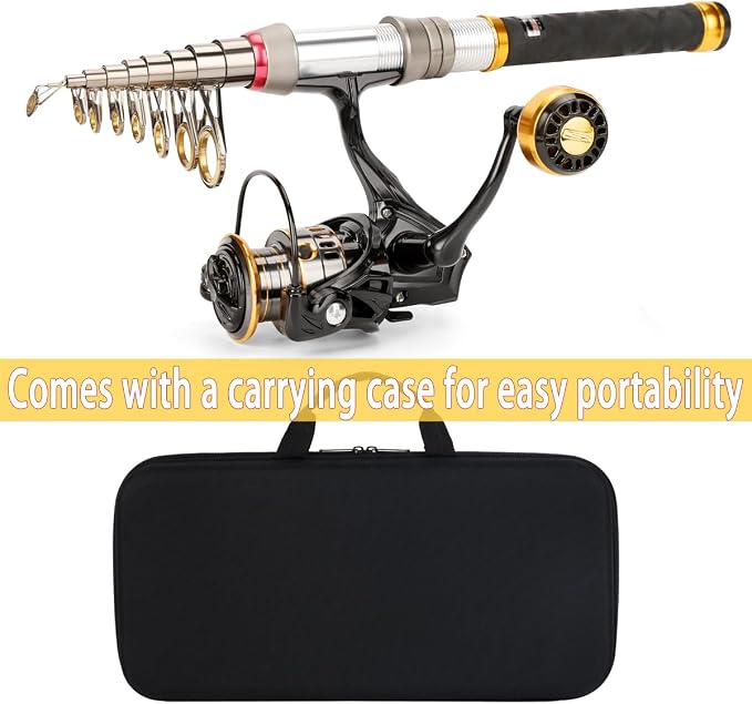 Fishing Rod Telescopic Carbon Fiber Rod Combo - Image 4