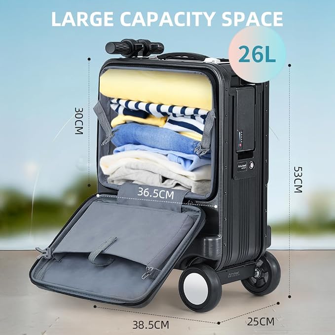 Airwheel 20 Inch Smart Rideable Suitcase Electric Luggage Scooter Carry On - Image 8