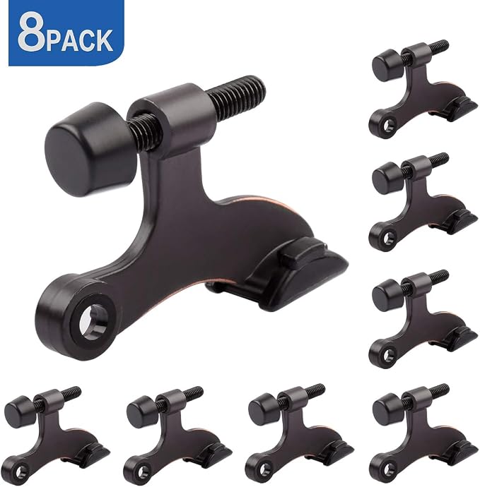 HOMOTEK 8 Pack Hinge Pin Oil Rubbed Bronze Door Stopper, Adjustable Deluxe - Image 7