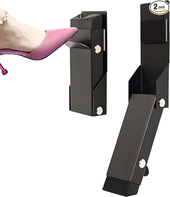 Door Stoppers 2 Pack, Door Stop of Self-Adhesive, Kick Down Door Stopper by PaiPaiGo