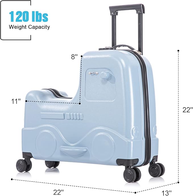 Apelila 22 inch Ride on Suitcase - Image 6
