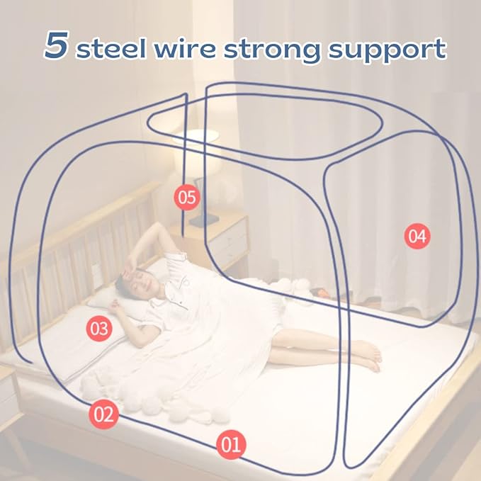 Jsanh Folding Mosquito Net Tent Canopy Curtains - Image 7
