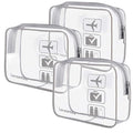 Lermende 2pcs Clear Toiletry Bag TSA Approved Travel Bag, Carry On by Lermende