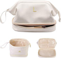 Birthday Gifts for Her, Initial Large Makeup Bag, Gift for Women Double Layer by Vogewood