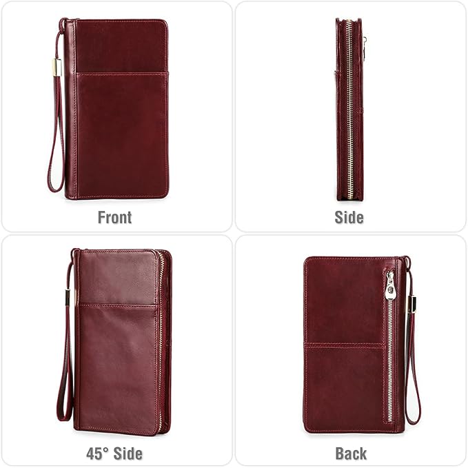 Top Grain Leather Travel Passport Wallet Holder - Image 7