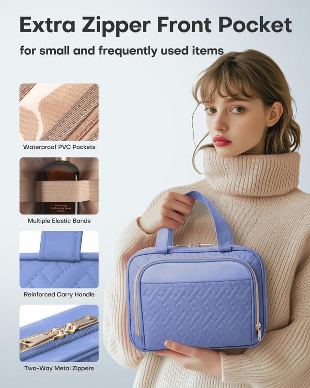 HOTOR Travel Toiletry Bag for Women & Men, Waterproof Makeup Bag - Image 5