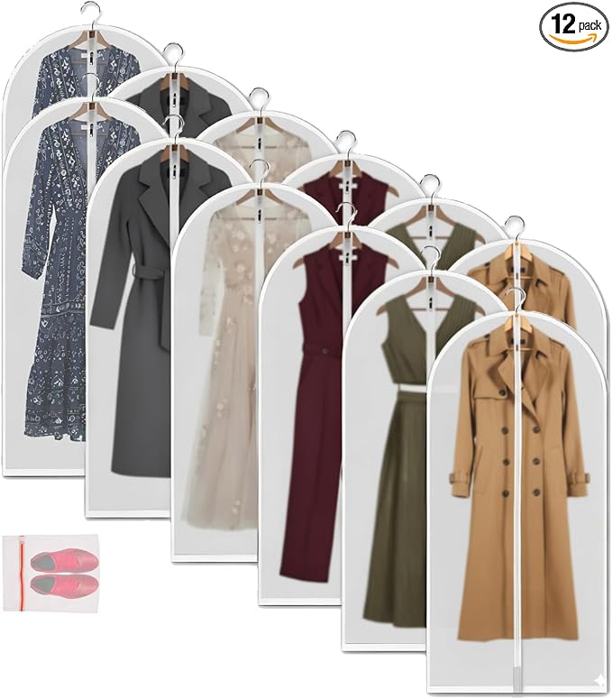Clear Garment Bags Clothes Covers Protecting Dusts by MsKitchen