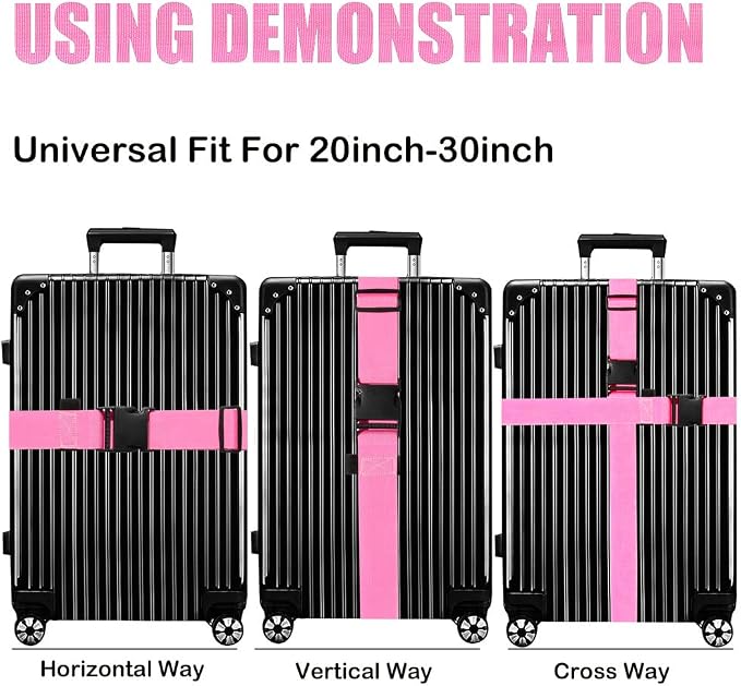 Luggage Straps for Suitcases TSA Approved-2 Pack Bright Personalized Luggage - Image 4