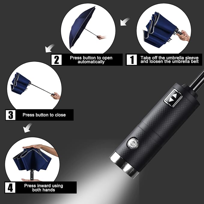 Lejorain Compact Inverted Reflective Umbrella - Image 3