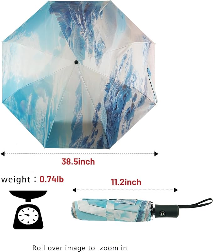 SY COMPACT Travel Umbrella Windproof Automatic Umbrellas Small Compact UV Sun - Image 2